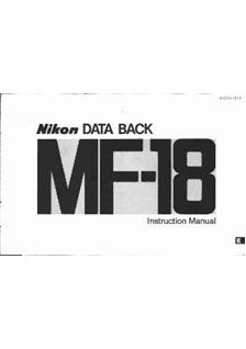 Nikon MD 4 manual. Camera Instructions.